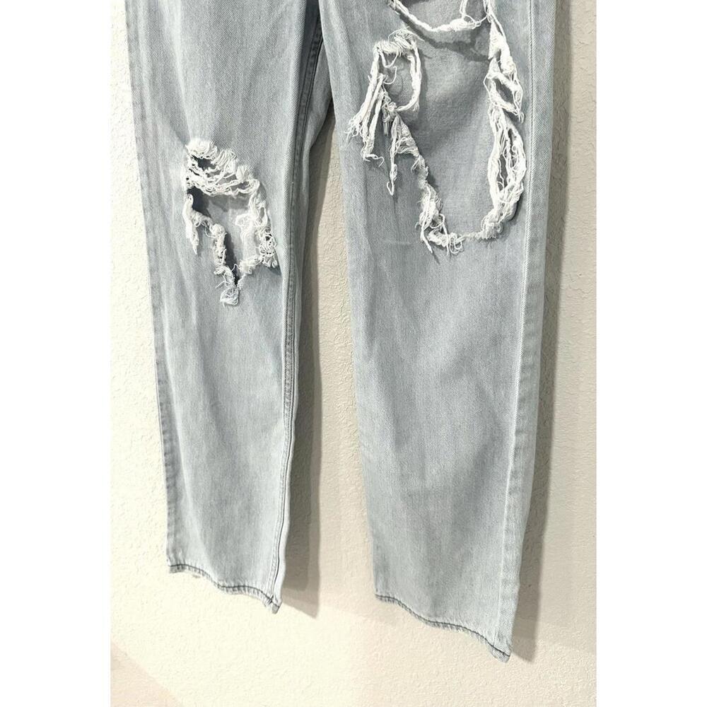 S.O.N.G. 90s Boyfriend Jeans Destroyed Light Blue Size 9/29 - Picture 4 of 15